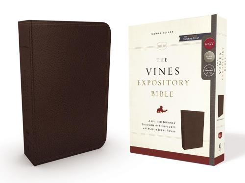 The NKJV, Vines Expository Bible, Leathersoft, Brown, Comfort Print