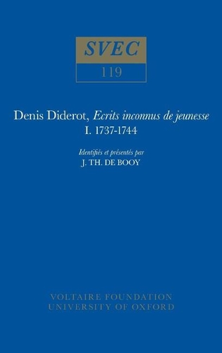 Denis Diderot, Ecrits inconnus de jeunesse 1737-1744