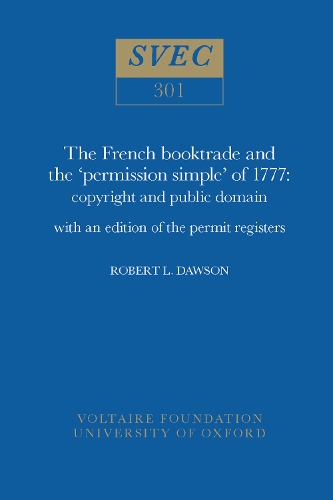 The French Booktrade and the 'Permission Simple' of 1777