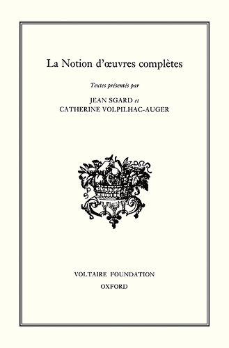 La Notion d'œuvres complètes
