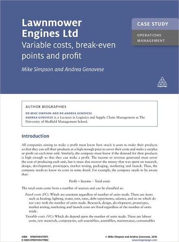 Case Study: Lawnmower Engines Ltd