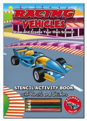 Activity Stencil Books - Racing Cars