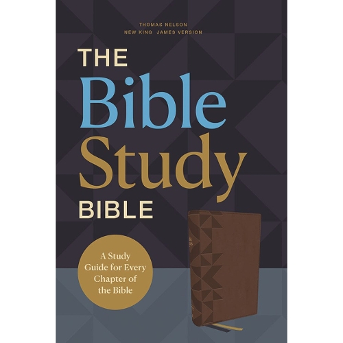 NKJV, The Bible Study Bible, Leathersoft, Brown, Comfort Print