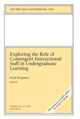 Exploring the Role of Contingent Instructional Staff in Undergraduate Learning