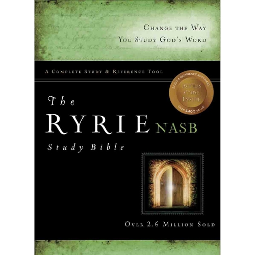 NASB Ryrie Study Bible, Burgundy Genuine Leather, Red Letter