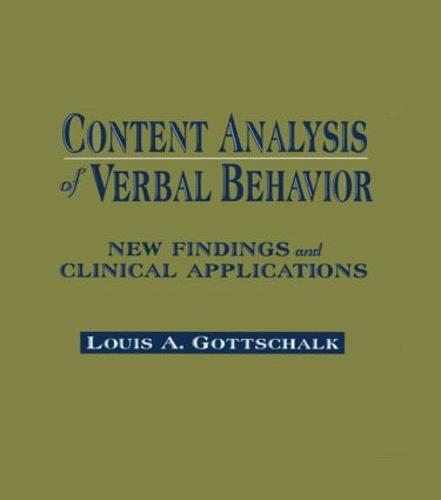 Content Analysis of Verbal Behavior