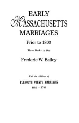 Early Massachusetts Marriages