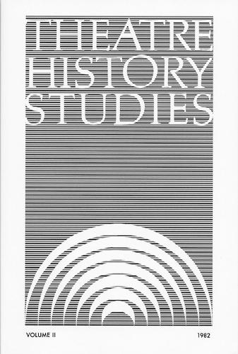 Theatre History Studies 1982, Vol. 2