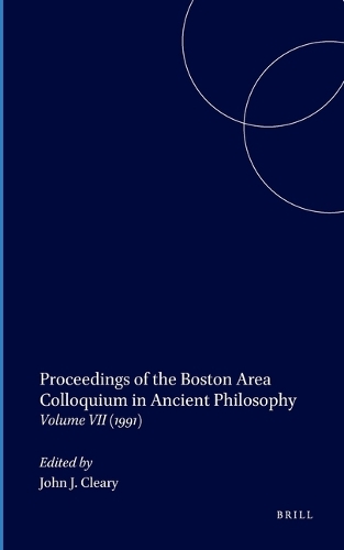 Proceedings of the Boston Area Colloquium in Ancient Philosophy