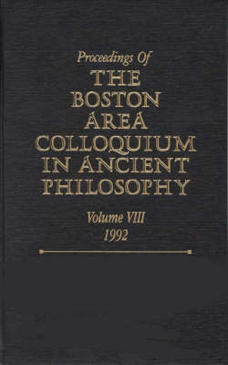 Proceedings of the Boston Area Colloquium in Ancient Philosophy
