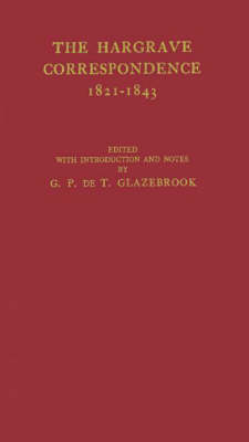 The Hargrave Correspondence, 1821-1843