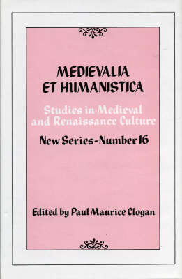 Medievalia et Humanistica, No. 16