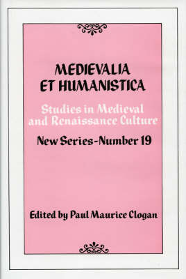 Medievalia et Humanistica, No.19