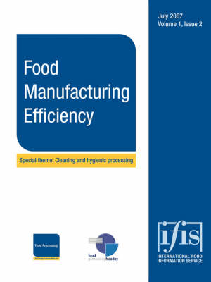Food Manufacturing Efficiency Volume 1, Issue 2