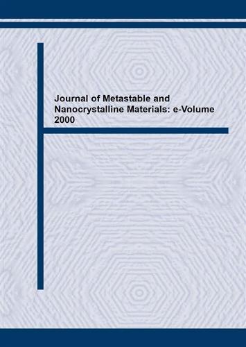 Journal of Metastable and Nanocrystalline Materials: e-Volume 2000