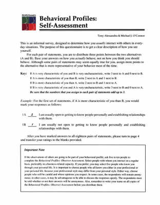 People Smarts: Self-Assessment