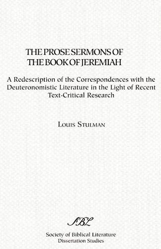 The Prose Sermons of the Book of Jeremiah