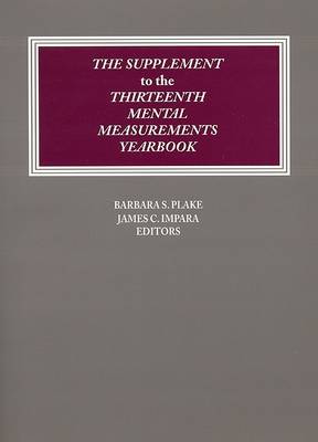 The Supplement to the Thirteenth Mental Measurements Yearbook