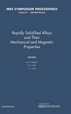Rapidly Solidified Alloys and Their Mechanical and Magnetic Properties: Volume 58
