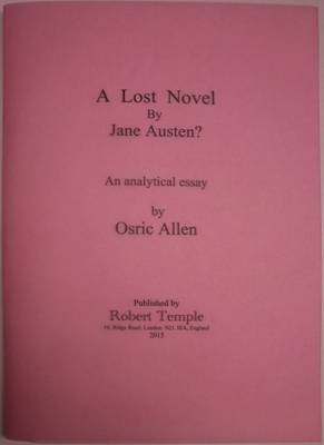 A Lost Novel by Jane Austen?