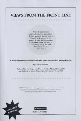 "Views from the Front Line: (series Of)personal Experience Articles About the World of Independent Book Publishing"