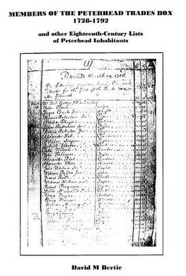 Members of the Peterhead Trades Box, 1728-1792