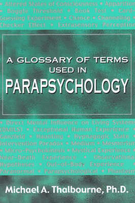 A Glossary of Terms Used in Parapsychology