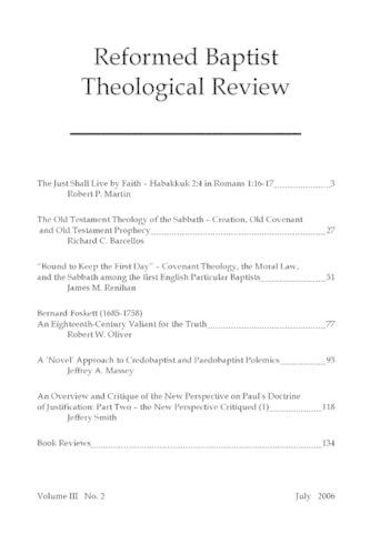 Reformed Baptist Theological Review III