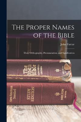 The Proper Names of the Bible