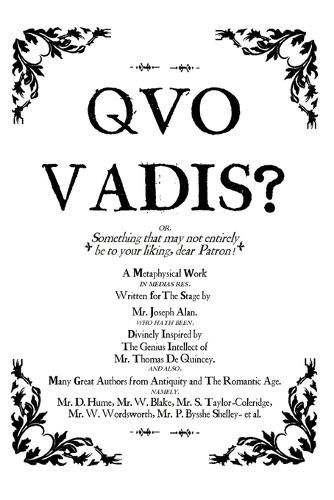 Quo Vadis?