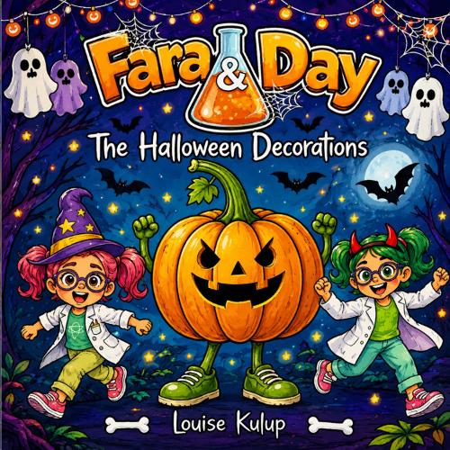 Fara and Day and the Halloween Decorations