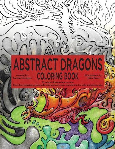 Abstract Dragons Coloring Book