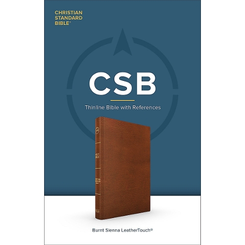 CSB Thinline Reference Bible, Burnt Sienna LeatherTouch