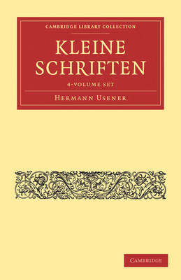 Kleine Schriften 4 Volume Paperback Set
