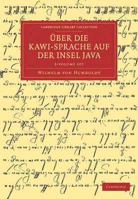 Über die Kawi-sprache auf der Insel Java 3 Volume Set