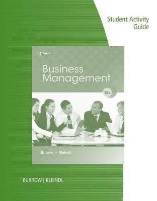 Student Activity Guide for Burrow/Kleindl's Business Management, 13th