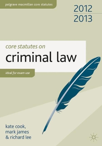Core Statutes on Criminal Law