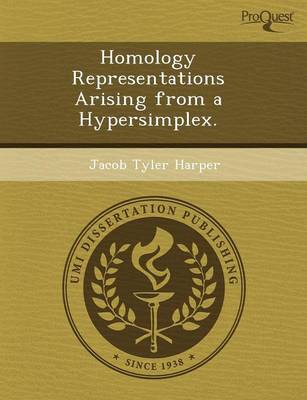 Homology Representations Arising from a Hypersimplex