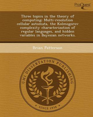 Three Topics in the Theory of Computing: Multi-Resolution Cellular Automata