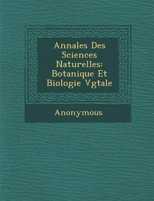 Annales Des Sciences Naturelles