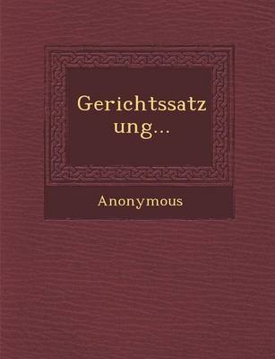 Gerichtssatzung...