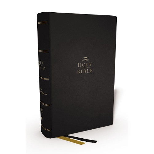KJV Holy Bible with Apocrypha and 73,000 Center-Column Cross References, Hardcover, Red Letter, Comfort Print: King James Version