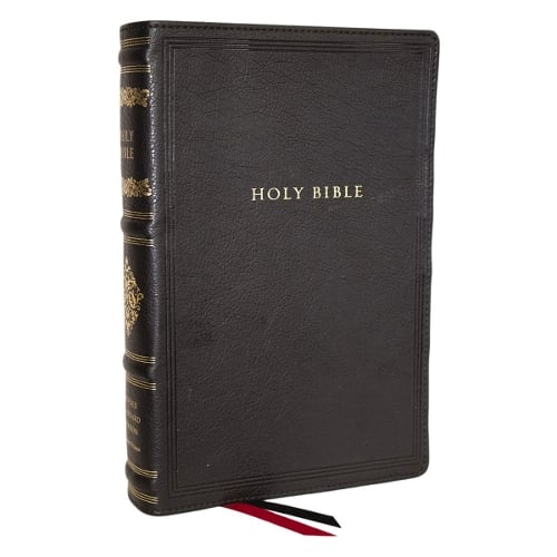 RSV Personal Size Bible with Cross References, Black Leathersoft, (Sovereign Collection)