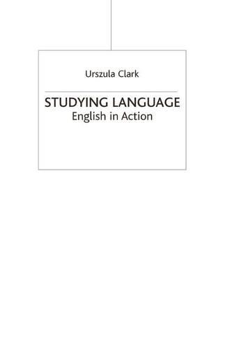 Studying Language