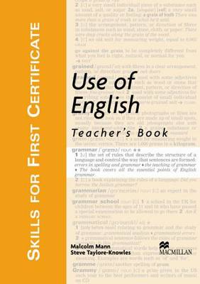 Use of English: Skills for First Certificate Use of English Teacher Book Teacher's Book