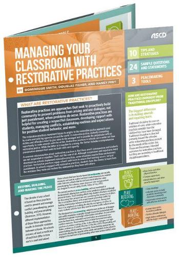 Managing Your Classroom with Restorative Practices (Quick Reference Guide 25-Pack)