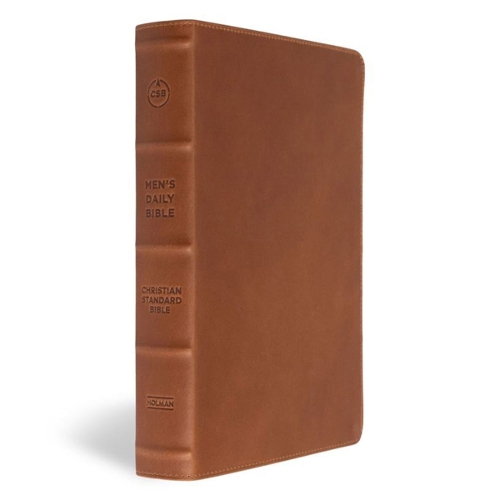 CSB Men's Daily Bible, Brown Genuine Leather