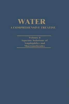 Water A Comprehensive Treatise