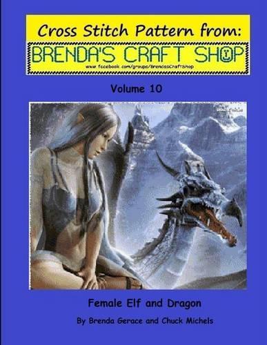 Female Elf and Dragon Cross Stitch Pattern