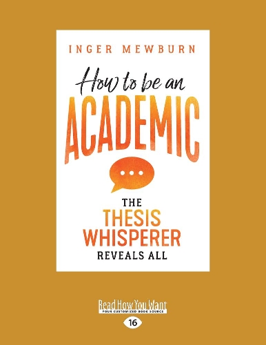 How to be an Academic